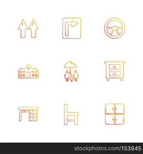 home , awards , furniture , house hold , positions , saw , bed , medal , coutch , lamp , globe , icon, vector, design,  flat,  collection, style, creative,  icons