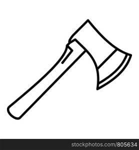 Home axe icon. Outline home axe vector icon for web design isolated on white background. Home axe icon, outline style