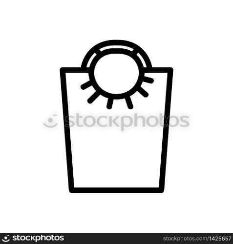 home bag with handles for going to store icon vector. home bag with handles for going to store sign. isolated contour symbol illustration. home bag with handles for going to store icon vector outline illustration
