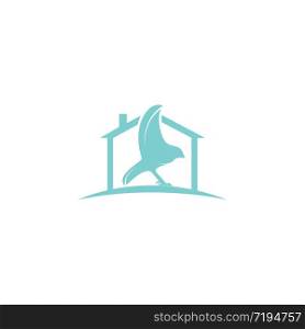 Home bird vector logo design.