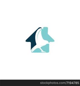 Home bird vector logo design.