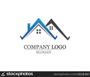 home buildings logo and symbols icons template. Property and Construction Logo design for business corporate sign