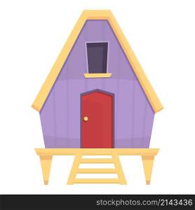 Home bungalow icon cartoon vector. Sea cottage. Ocean house. Home bungalow icon cartoon vector. Sea cottage