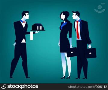 Home business service. Concept business illustration. Vector flat