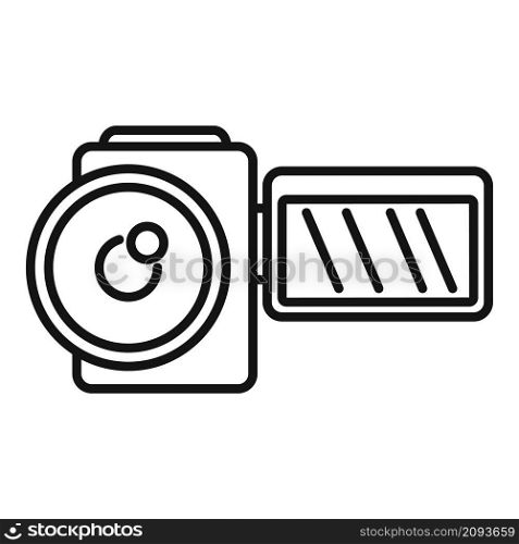 Home camcorder icon outline vector. Camera movie. Tv production. Home camcorder icon outline vector. Camera movie