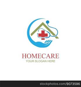 Home Care Logo Template, Medical Home Logo
