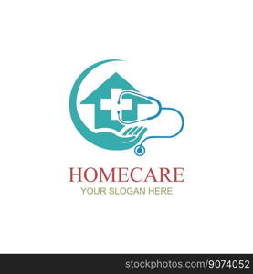 Home Care Logo Template, Medical Home Logo