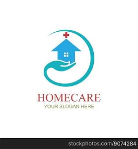 Home Care Logo Template, Medical Home Logo