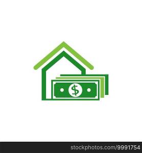 Home cash logo icon design vector illustration template