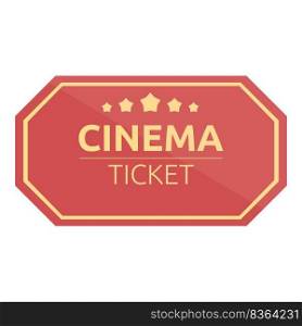 Home cinema ticket icon cartoon vector. Old pass. Movie event. Home cinema ticket icon cartoon vector. Old pass
