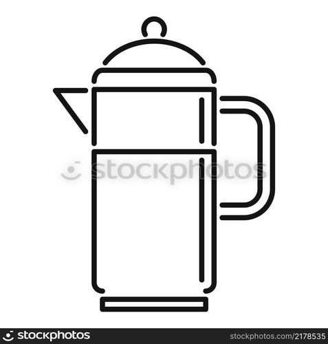 Home coffee pot icon outline vector. Espresso cup. Hot drink. Home coffee pot icon outline vector. Espresso cup