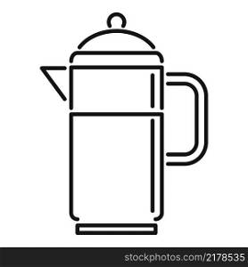Home coffee pot icon outline vector. Espresso cup. Hot drink. Home coffee pot icon outline vector. Espresso cup