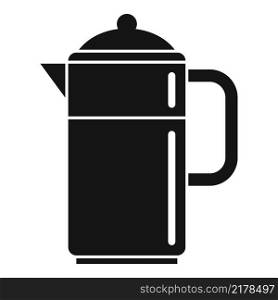 Home coffee pot icon simple vector. Espresso cup. Hot drink. Home coffee pot icon simple vector. Espresso cup