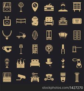Home comfort icons set. Simple set of 36 home comfort vector icons for web for any design. Home comfort icons set, simple style