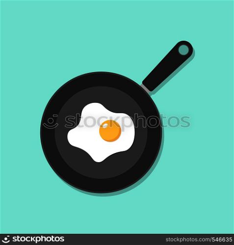 Home cooked food, fried eggs, fried eggs in frying pan, healthy breakfast, home cooking breakfast in cafe, omelet icon.