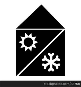 Home cooling and heating system icon .
