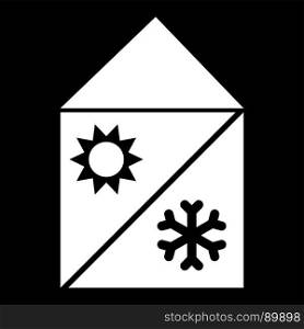 Home cooling and heating system icon .