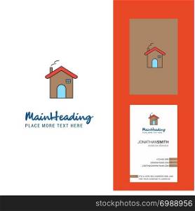 Home Creative Logo and business card. vertical Design Vector