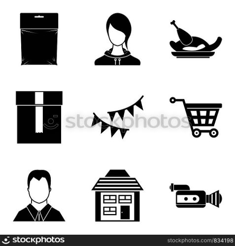 Home decoration icons set. Simple set of 9 home decoration vector icons for web isolated on white background. Home decoration icons set, simple style