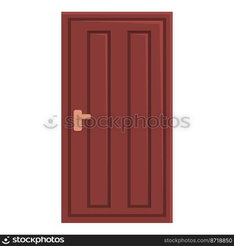 Home door icon cartoon vector. Front house. Doorway interior. Home door icon cartoon vector. Front house