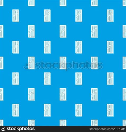 Home door pattern vector seamless blue repeat for any use. Home door pattern vector seamless blue