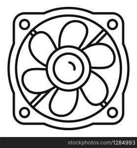Home fan icon. Outline home fan vector icon for web design isolated on white background. Home fan icon, outline style