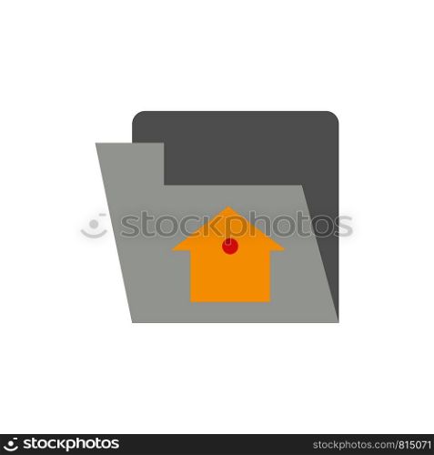 Home, File, Setting, Service Flat Color Icon. Vector icon banner Template