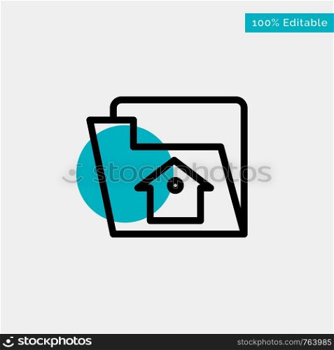 Home, File, Setting, Service turquoise highlight circle point Vector icon