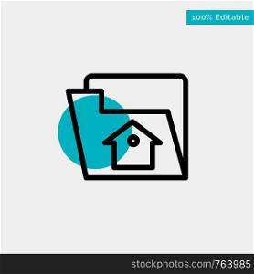 Home, File, Setting, Service turquoise highlight circle point Vector icon