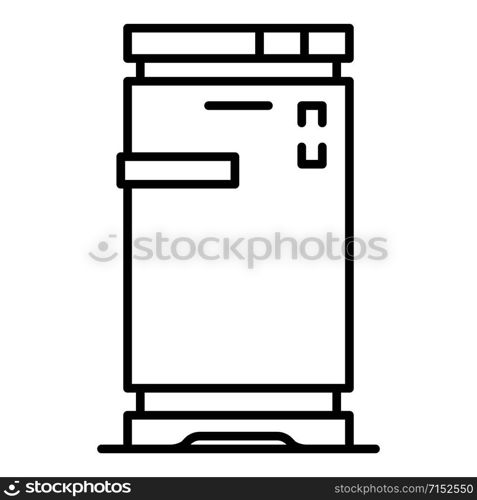 Home freezer icon. Outline home freezer vector icon for web design isolated on white background. Home freezer icon, outline style