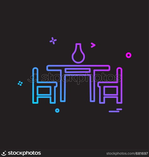 Home furniture icon design vector