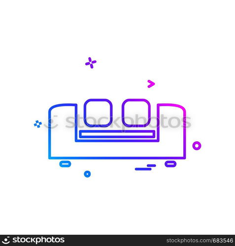 Home furniture icon design vector