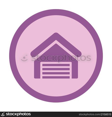 home garage circle icon