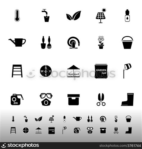 Home garden icons on white background, stock vector