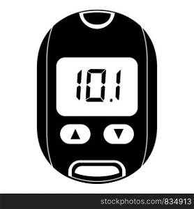 Home glucometer icon. Simple illustration of home glucometer vector icon for web design isolated on white background. Home glucometer icon, simple style