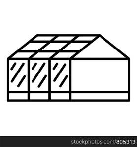 Home greenhouse icon. Outline home greenhouse vector icon for web design isolated on white background. Home greenhouse icon, outline style