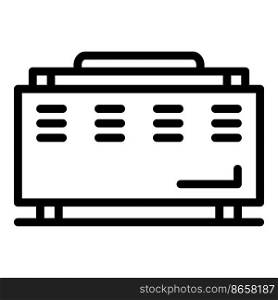 Home heater icon outline vector. Electric convector. Heating control. Home heater icon outline vector. Electric convector