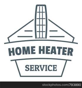 Home heater logo. Simple illustration of home heater vector logo for web. Home heater logo, simple gray style