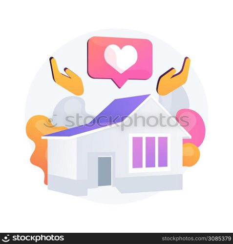 Home help abstract concept vector illustration. Home nursing services, care allowance, family carer, doctor help and support, old patient, serving dinner, senior on wheelchair abstract metaphor.. Home help abstract concept vector illustration.