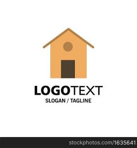 Home, House, Building Business Logo Template. Flat Color