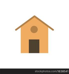 Home, House, Building  Flat Color Icon. Vector icon banner Template