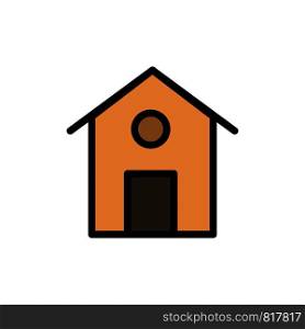 Home, House, Building Flat Color Icon. Vector icon banner Template
