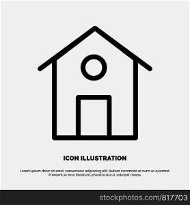 Home, House, Building Line Icon Vector