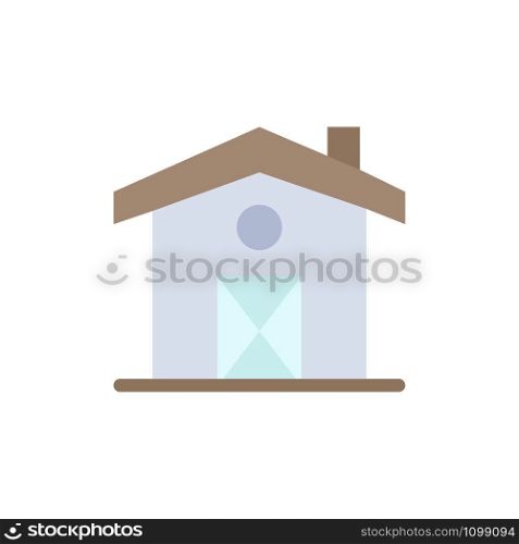 Home, House, Canada Flat Color Icon. Vector icon banner Template