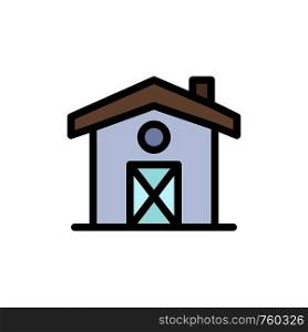 Home, House, Canada Flat Color Icon. Vector icon banner Template