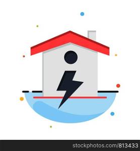 Home, House, Energy, Power Business Logo Template. Flat Color