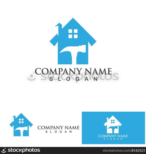 Home House repair logo and symbol vector