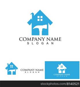 Home House repair logo and symbol vector