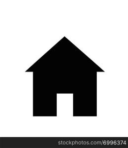 Home icon black flat symbol vector illustration isolated on white background eps 10