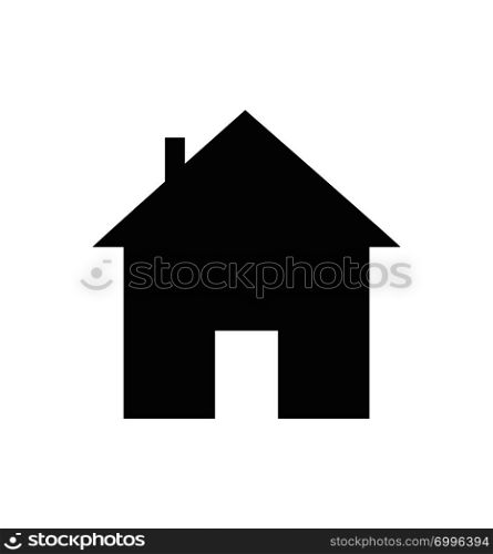 Home icon black flat symbol vector illustration isolated on white background eps 10